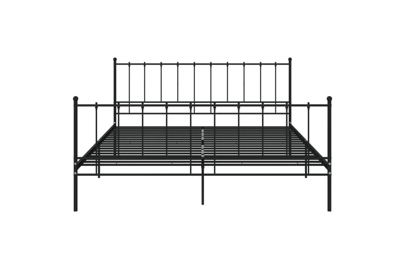 Sängynrunko musta metalli 200x200 cm - Huonekalut - Sänky - Sänkykehikot & sängynrungot