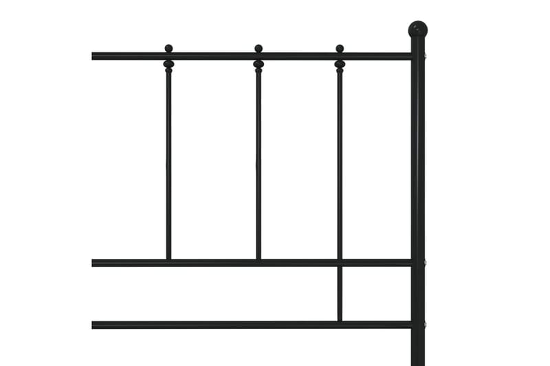 Sängynrunko musta metalli 200x200 cm - Huonekalut - Sänky - Sänkykehikot & sängynrungot