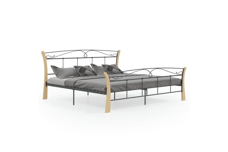 Sängynrunko musta metalli 200x200 cm - Huonekalut - Sänky - Sänkykehikot & sängynrungot