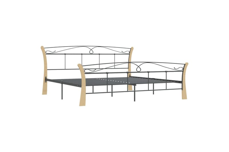 Sängynrunko musta metalli 200x200 cm - Huonekalut - Sänky - Sänkykehikot & sängynrungot