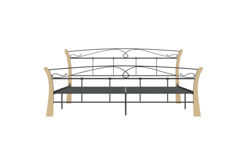 Sängynrunko musta metalli 200x200 cm - Huonekalut - Sänky - Sänkykehikot & sängynrungot