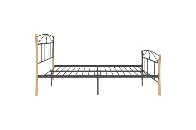 Sängynrunko musta metalli 200x200 cm - Huonekalut - Sänky - Sänkykehikot & sängynrungot