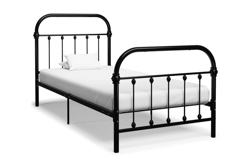 Sängynrunko musta metalli 90x200 cm - Musta - Huonekalut - Sänky - Sänkykehikot & sängynrungot