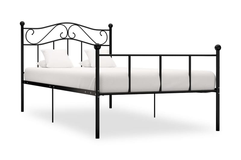 Sängynrunko musta metalli 90x200 cm - Musta - Huonekalut - Sänky - Sänkykehikot & sängynrungot
