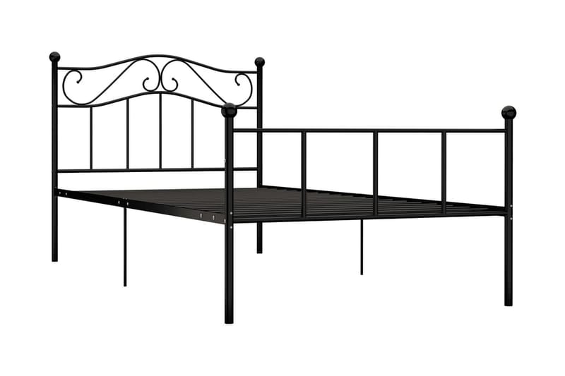 Sängynrunko musta metalli 90x200 cm - Musta - Huonekalut - Sänky - Sänkykehikot & sängynrungot