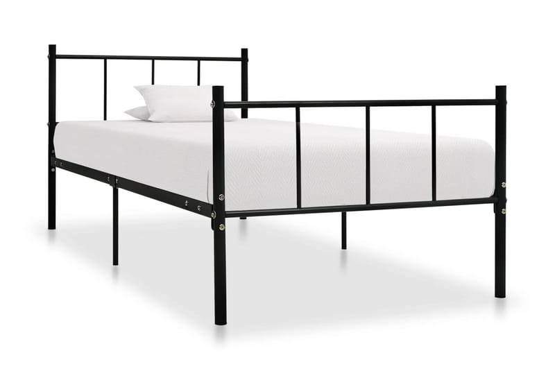 Sängynrunko musta metalli 90x200 cm - Musta - Huonekalut - Sänky - Sänkykehikot & sängynrungot