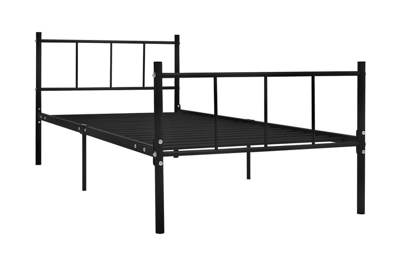 Sängynrunko musta metalli 90x200 cm - Musta - Huonekalut - Sänky - Sänkykehikot & sängynrungot