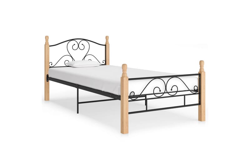 Sängynrunko musta metalli 90x200 cm - Huonekalut - Sänky - Sänkykehikot & sängynrungot