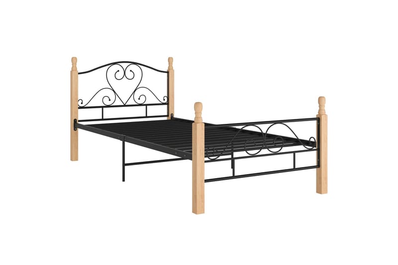 Sängynrunko musta metalli 90x200 cm - Huonekalut - Sänky - Sänkykehikot & sängynrungot