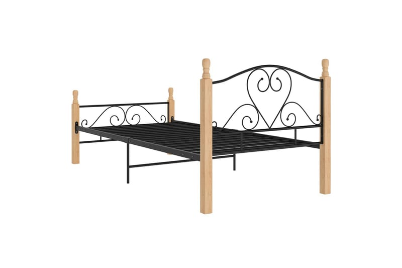 Sängynrunko musta metalli 90x200 cm - Huonekalut - Sänky - Sänkykehikot & sängynrungot