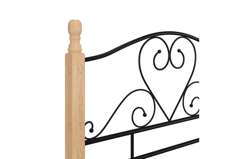 Sängynrunko musta metalli 90x200 cm - Huonekalut - Sänky - Sänkykehikot & sängynrungot