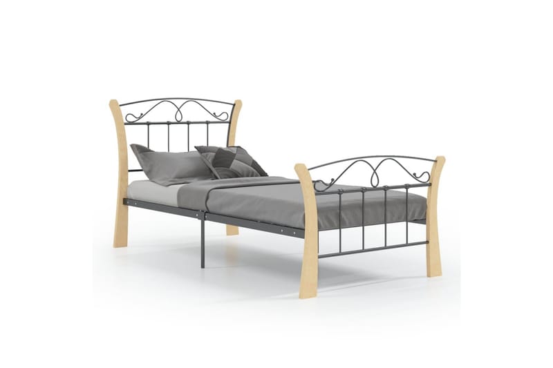 Sängynrunko musta metalli 90x200 cm - Huonekalut - Sänky - Sänkykehikot & sängynrungot
