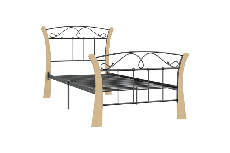 Sängynrunko musta metalli 90x200 cm - Huonekalut - Sänky - Sänkykehikot & sängynrungot