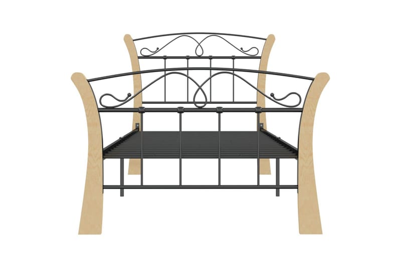 Sängynrunko musta metalli 90x200 cm - Huonekalut - Sänky - Sänkykehikot & sängynrungot