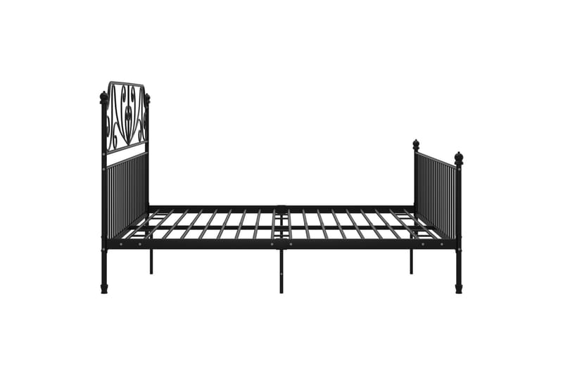 Sängynrunko musta metalli ja vaneri 200x200 cm - Musta - Huonekalut - Sänky - Sänkykehikot & sängynrungot