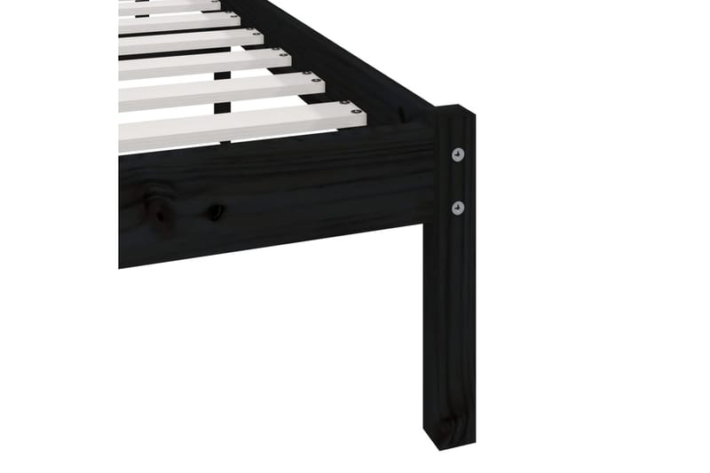 Sängynrunko musta täysi mänty 100x200 cm - Musta - Huonekalut - Sänky - Sänkykehikot & sängynrungot