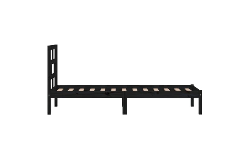Sängynrunko musta täysi mänty 100x200 cm - Musta - Huonekalut - Sänky - Sänkykehikot & sängynrungot
