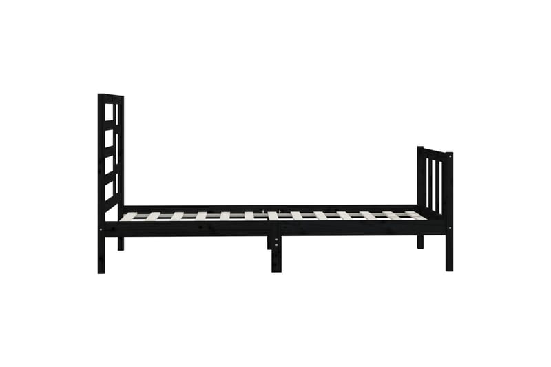 Sängynrunko musta täysi mänty 100x200 cm - Musta - Huonekalut - Sänky - Sänkykehikot & sängynrungot