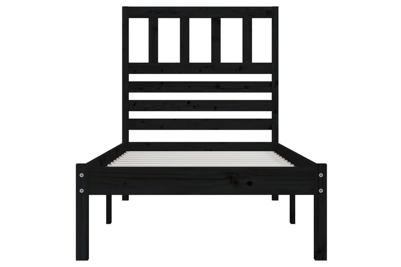 Sängynrunko musta täysi mänty 100x200 cm - Musta - Huonekalut - Sänky - Sänkykehikot & sängynrungot