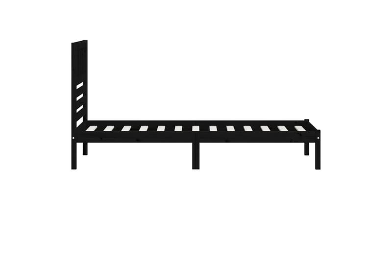 Sängynrunko musta täysi mänty 100x200 cm - Musta - Huonekalut - Sänky - Sänkykehikot & sängynrungot