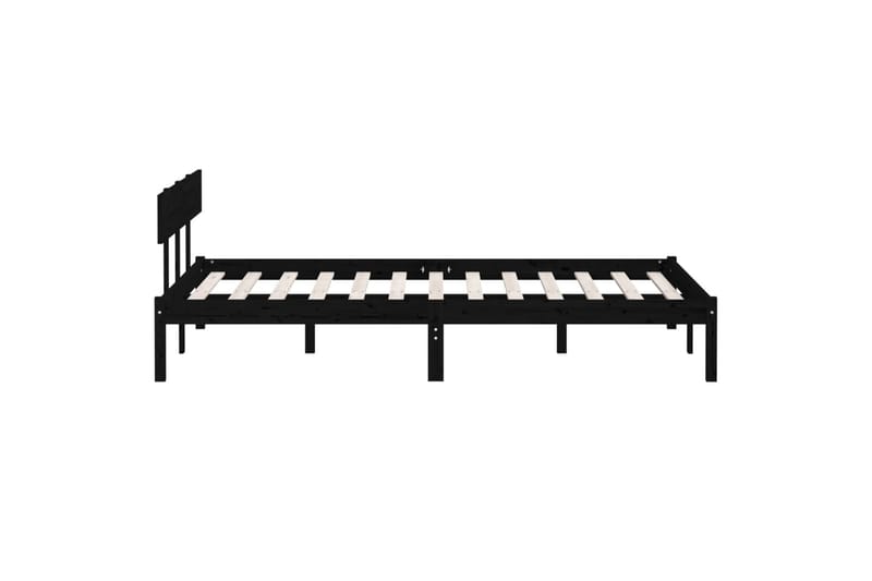 Sängynrunko musta täysi mänty 120x200 cm - Musta - Huonekalut - Sänky - Sänkykehikot & sängynrungot