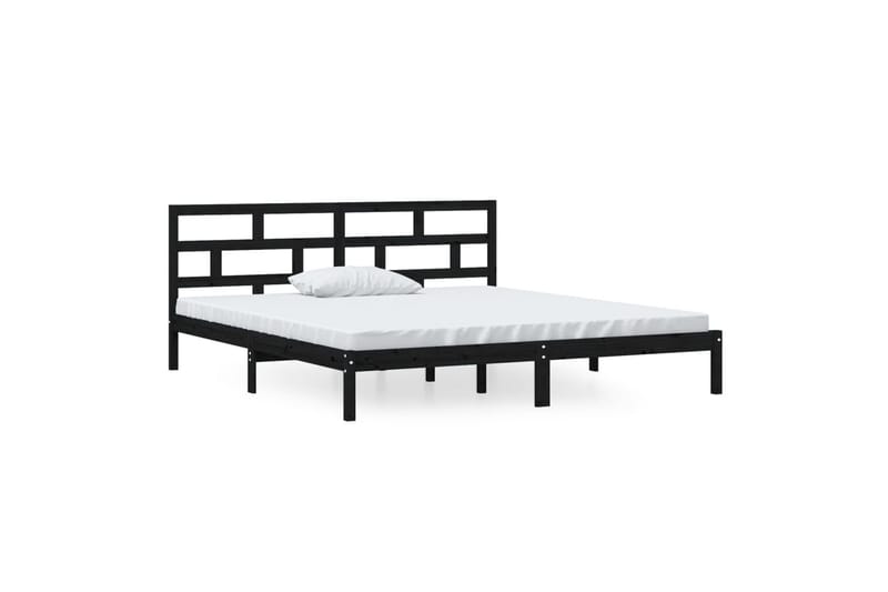 Sängynrunko musta täysi mänty 140x190 cm - Musta - Huonekalut - Sänky - Sänkykehikot & sängynrungot