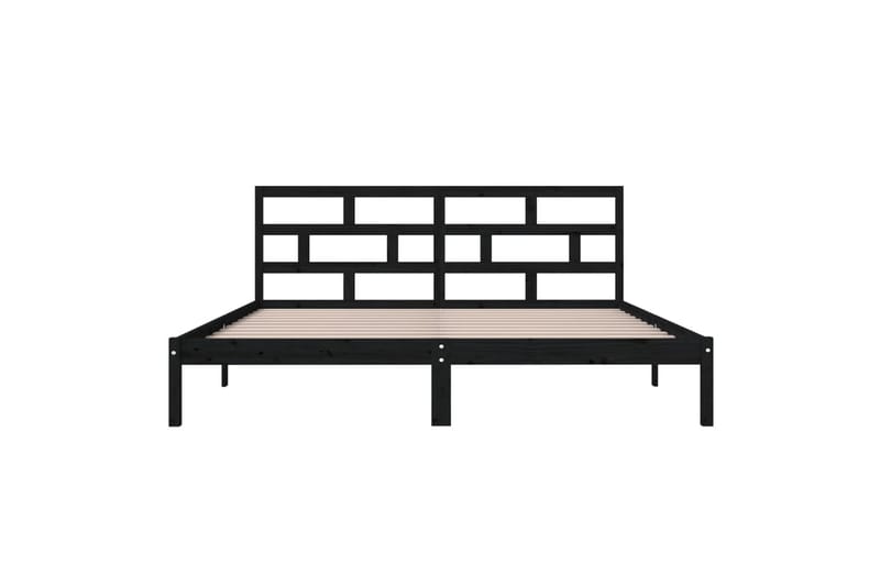 Sängynrunko musta täysi mänty 140x190 cm - Musta - Huonekalut - Sänky - Sänkykehikot & sängynrungot
