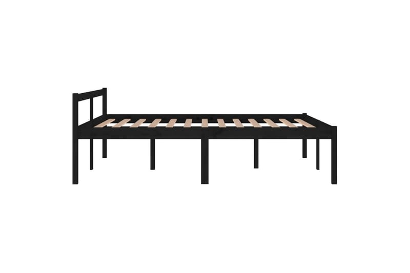 Sängynrunko musta täysi mänty 150x200 cm 5FT King - Musta - Huonekalut - Sänky - Sänkykehikot & sängynrungot