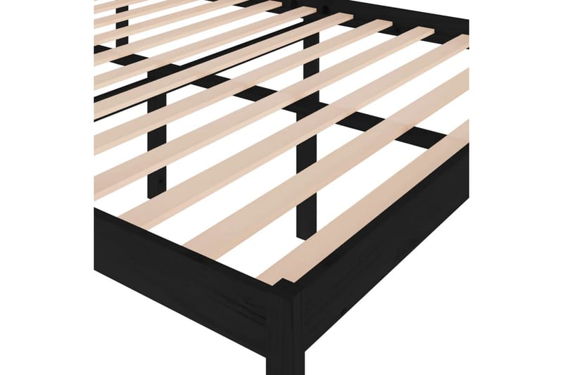 Sängynrunko musta täysi mänty 150x200 cm 5FT King - Musta - Huonekalut - Sänky - Sänkykehikot & sängynrungot
