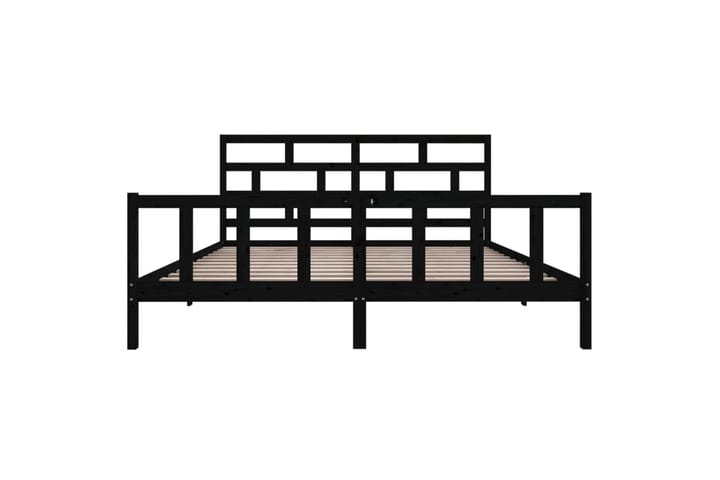 Sängynrunko musta täysi mänty 180x200 cm 6FT Super King - Musta - Sänkykehikot & sängynrungot