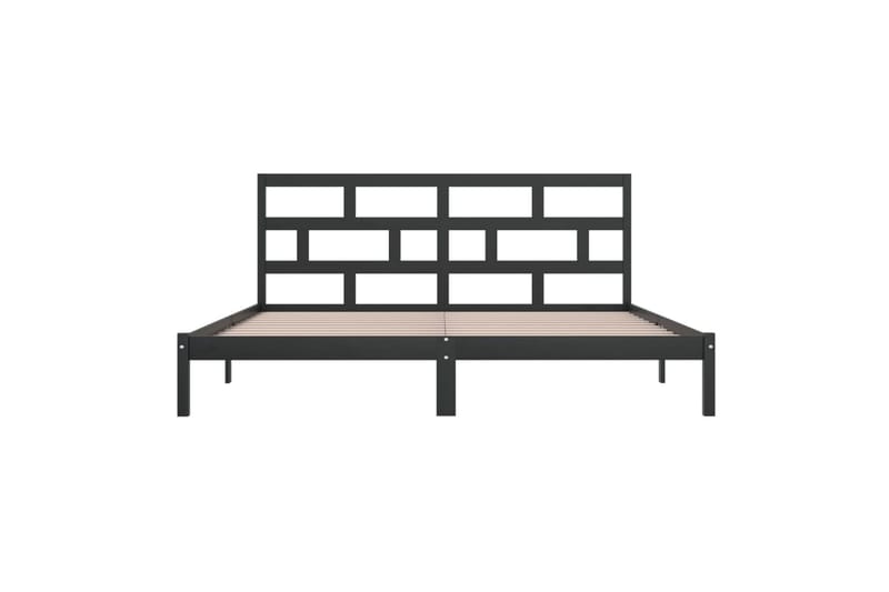 Sängynrunko musta täysi mänty 200x200 cm - Musta - Huonekalut - Sänky - Sänkykehikot & sängynrungot