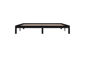 Sängynrunko musta täysi mänty 200x200 cm - Musta - Huonekalut - Sänky - Sänkykehikot & sängynrungot