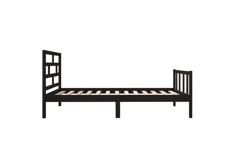 Sängynrunko musta täysi mänty 75x190 cm 2FT6 Small Single - Musta - Huonekalut - Sänky - Sänkykehikot & sängynrungot