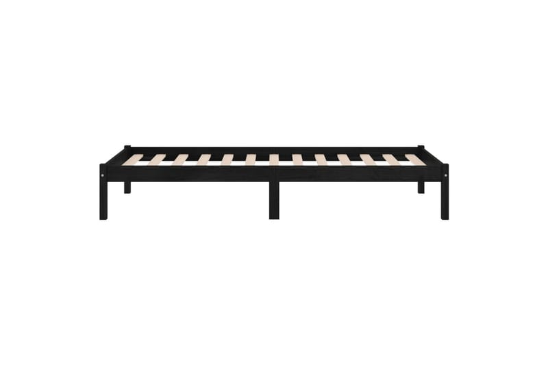 Sängynrunko musta täysi mänty 75x190 cm UK Small Single - Musta - Huonekalut - Sänky - Sänkykehikot & sängynrungot