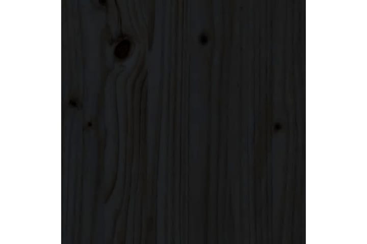 Sängynrunko musta täysi puu 140x200 cm - Musta - Sänkykehikot & sängynrungot