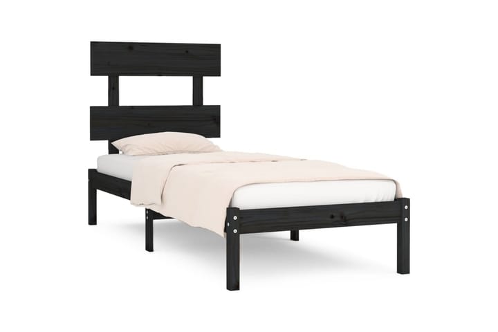 Sängynrunko musta täysi puu 90x190 cm 3FT6 Single - Musta - Sänkykehikot & sängynrungot