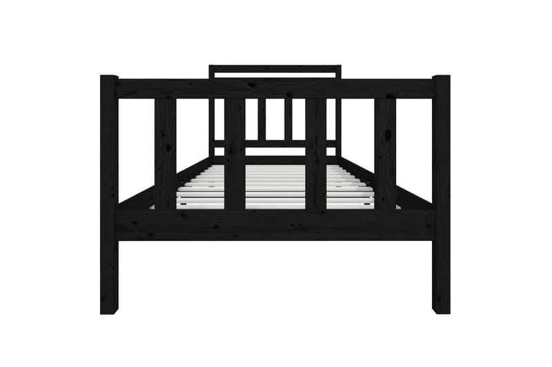 Sängynrunko musta täysi puu 100x200 cm - Musta - Huonekalut - Sänky - Sänkykehikot & sängynrungot