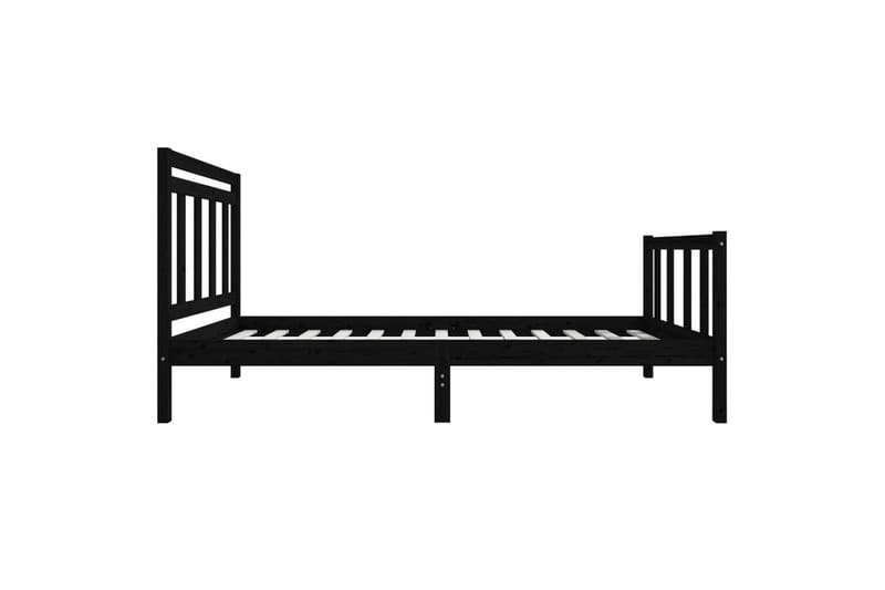 Sängynrunko musta täysi puu 100x200 cm - Musta - Huonekalut - Sänky - Sänkykehikot & sängynrungot