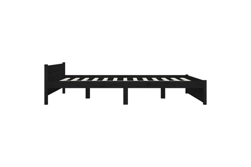 Sängynrunko musta täysi puu 150x200 cm 5FT King Size - Musta - Huonekalut - Sänky - Sänkykehikot & sängynrungot