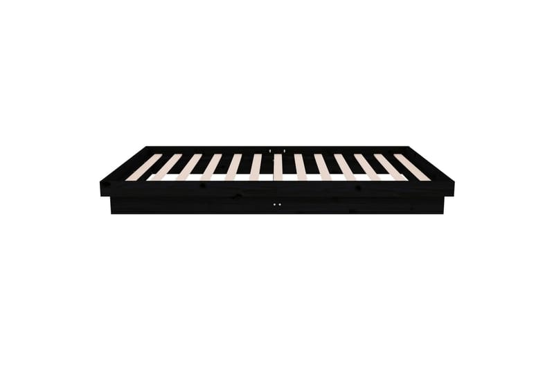 Sängynrunko musta täysi puu 100x200 cm - Musta - Huonekalut - Sänky - Sänkykehikot & sängynrungot