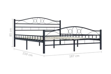 Sängynrunko musta teräs 180x200 cm - Musta - Huonekalut - Sänky - Sänkykehikot & sängynrungot