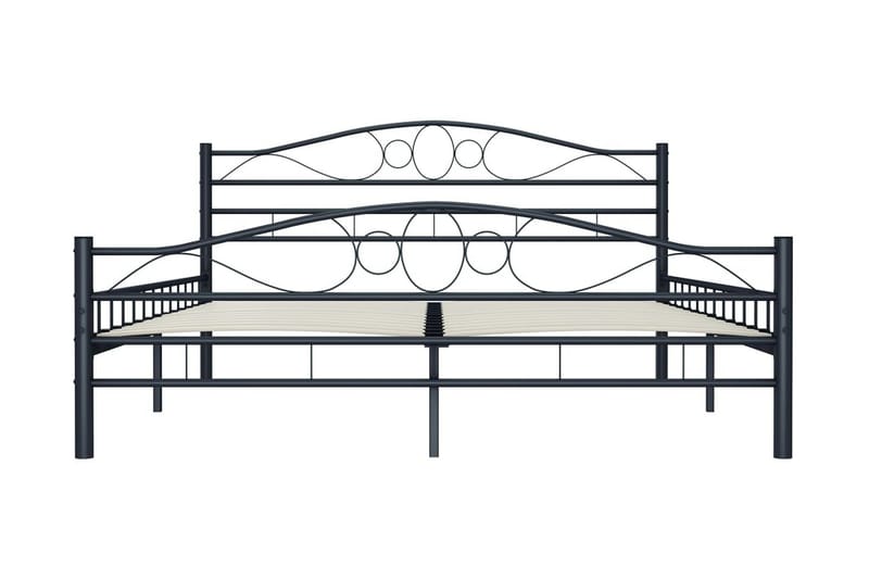 Sängynrunko musta teräs 200x200 cm - Musta - Huonekalut - Sänky - Sänkykehikot & sängynrungot