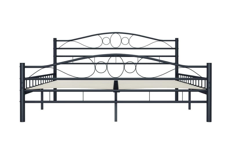 Sängynrunko musta teräs 200x200 cm - Musta - Sänkykehikot & sängynrungot