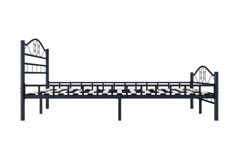 Sängynrunko musta teräs 200x200 cm - Musta - Sänkykehikot & sängynrungot