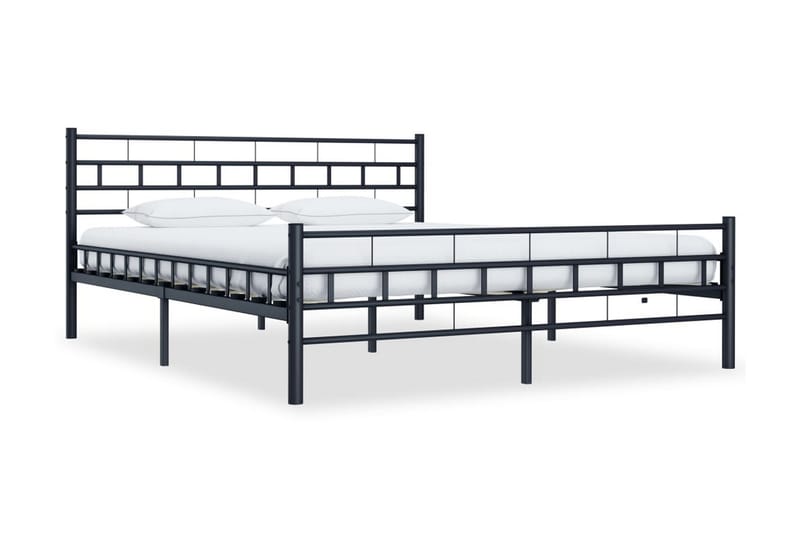 Sängynrunko musta teräs 200x200 cm - Musta - Huonekalut - Sänky - Sänkykehikot & sängynrungot