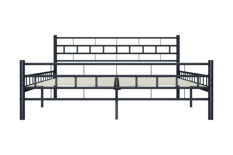 Sängynrunko musta teräs 200x200 cm - Musta - Huonekalut - Sänky - Sänkykehikot & sängynrungot
