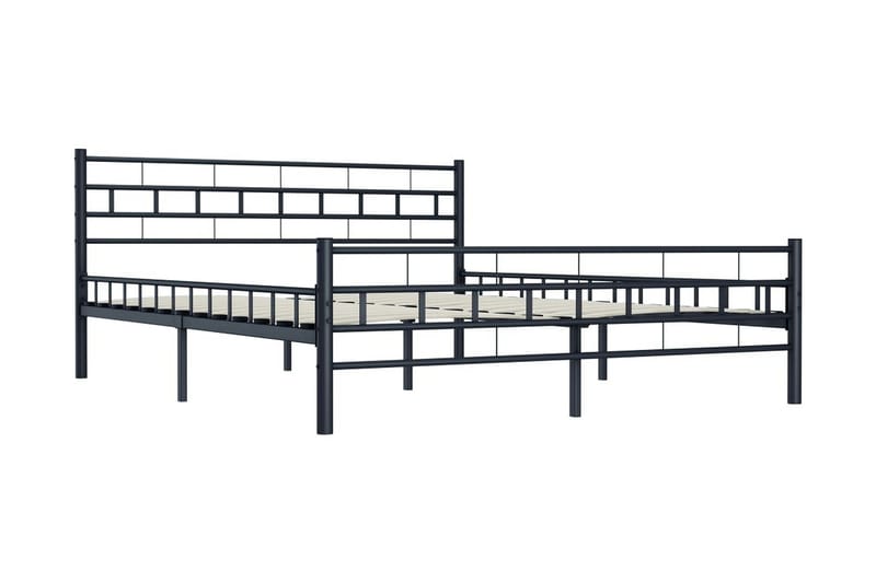 Sängynrunko musta teräs 200x200 cm - Musta - Huonekalut - Sänky - Sänkykehikot & sängynrungot