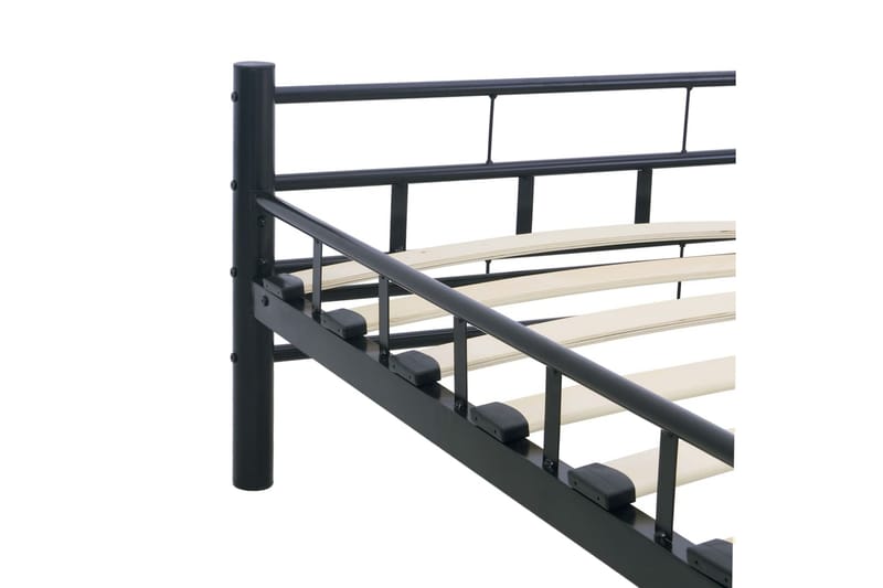 Sängynrunko musta teräs 200x200 cm - Musta - Huonekalut - Sänky - Sänkykehikot & sängynrungot