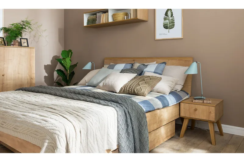 Sängynrunko Nature 180x200 cm Puu/Luonnonväri - VOX - Huonekalut - Sänky - Sänkykehikot & sängynrungot