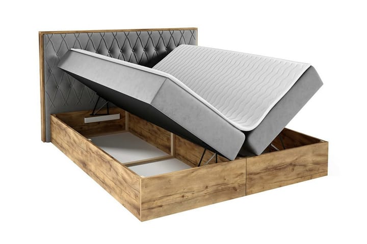 Sängynrunko Oberting 160x200 cm - Beige/Puu - Sänkykehikot & sängynrungot